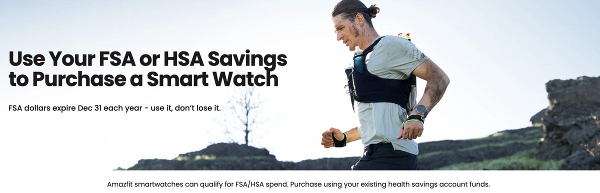 Amazfit 的广告:用 FSA 或 HSA 的钱买智能手表。来源:Amazfit